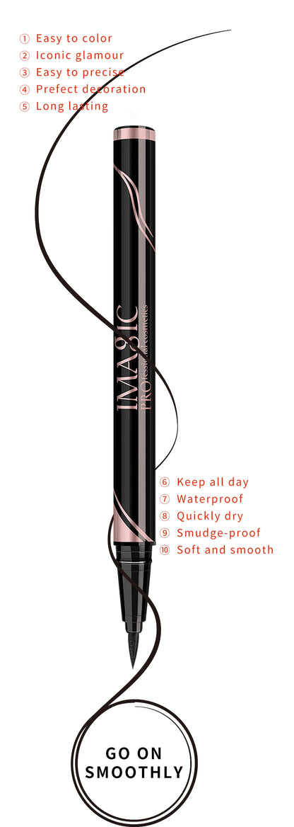 IMAGIC Waterproof Eyeliner Shine Eyeliner Matte Make Your Beauty Black Long Lasting Eyeliner Pen Makeup Cosmetic Tool