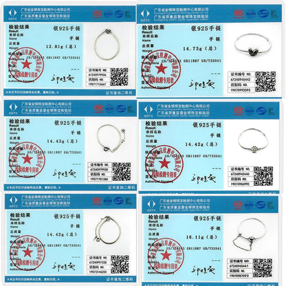 Bracciale originale in argento sterling 925 con ciondoli 17-20CM Bracciale con zirconi a forma di cuore d'amore per le donne Regali di gioielli con ciondoli fai da te