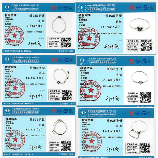 Bracciale originale in argento sterling 925 con ciondoli 17-20CM Bracciale con zirconi a forma di cuore d'amore per le donne Regali di gioielli con ciondoli fai da te