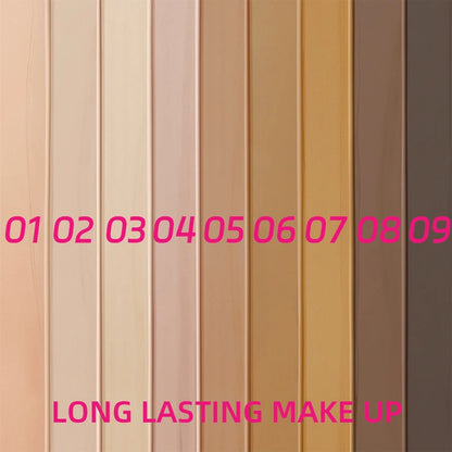 9 Ombra Correttore a copertura totale Fondotinta liquido trucco Base ad alta copertura Cuscino per trucco Fondotinta Crema Naturale Opaco