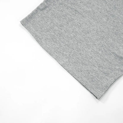 T-shirt skinny da donna a maniche lunghe con scollo a O Top corto monocromatico Casual Y2K Streetwear Moda Pullover Abito estivo