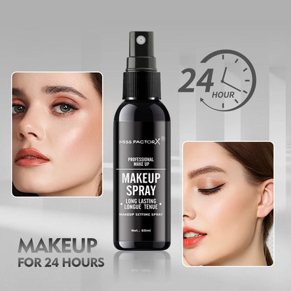 Spray professionale per il trucco del viso duraturo da 60 ml, impermeabile, anti-sudore, controllo dell'olio, formula per tintura anti-halo, trucco opaco