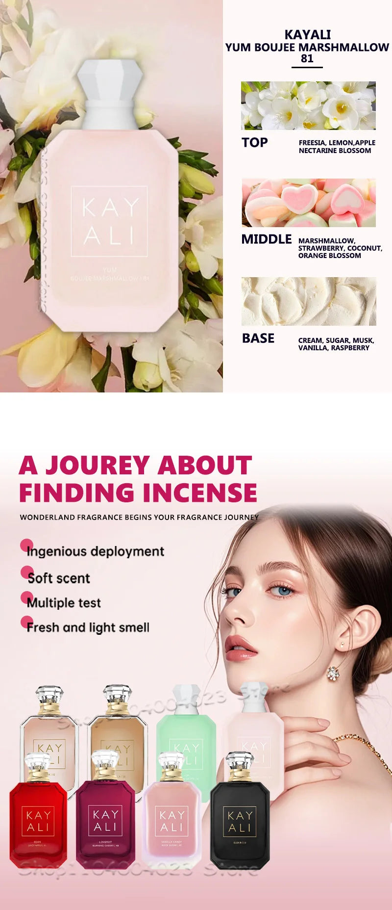 100ML KAYALI 48 Profumo Vaniglia Candy Rock Sugar Eau de Parfum Per Unisex Profumo arabo originale Profumi di marca mediorientale