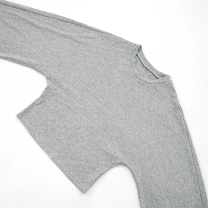 T-shirt skinny da donna a maniche lunghe con scollo a O Top corto monocromatico Casual Y2K Streetwear Moda Pullover Abito estivo