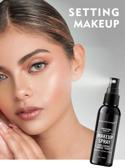 Spray professionale per il trucco del viso duraturo da 60 ml, impermeabile, anti-sudore, controllo dell'olio, formula per tintura anti-halo, trucco opaco