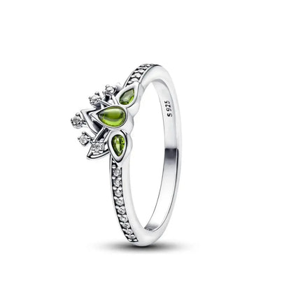 Anello principessa affascinante in argento sterling 925 alla moda misura 6 7 8 9 accessorio di lusso in cristallo da sposa originale da donna