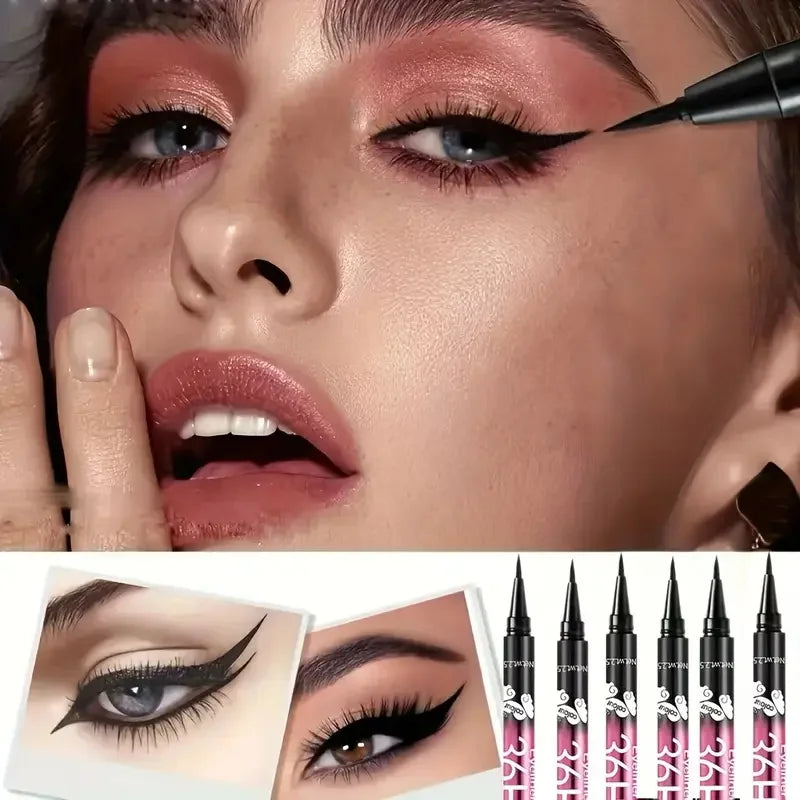 Matite per eyeliner nere impermeabili da 3 pezzi/5 pezzi, trucco per occhi a prova di sbavature, a lunga durata e adatto ai principianti