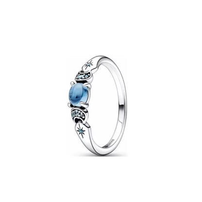 Anello principessa affascinante in argento sterling 925 alla moda misura 6 7 8 9 accessorio di lusso in cristallo da sposa originale da donna