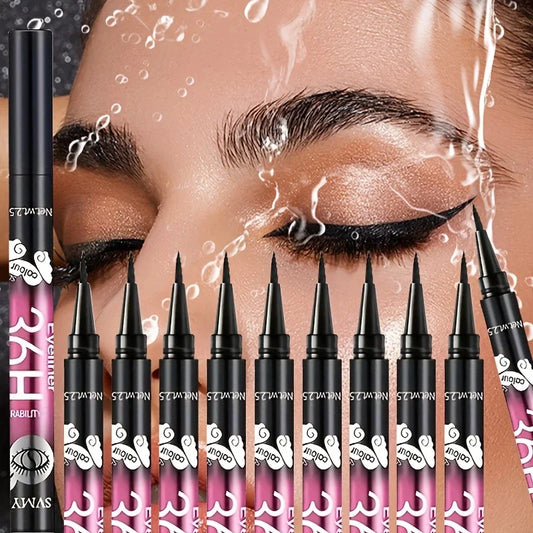 Matite per eyeliner nere impermeabili da 3 pezzi/5 pezzi, trucco per occhi a prova di sbavature, a lunga durata e adatto ai principianti