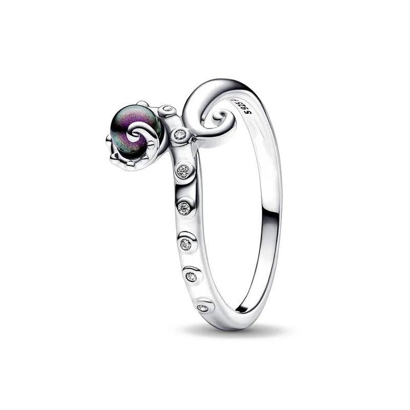 Anello principessa affascinante in argento sterling 925 alla moda misura 6 7 8 9 accessorio di lusso in cristallo da sposa originale da donna