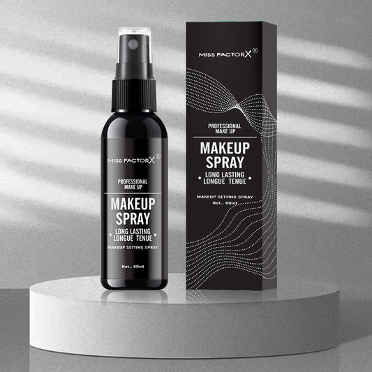 Spray professionale per il trucco del viso duraturo da 60 ml, impermeabile, anti-sudore, controllo dell'olio, formula per tintura anti-halo, trucco opaco