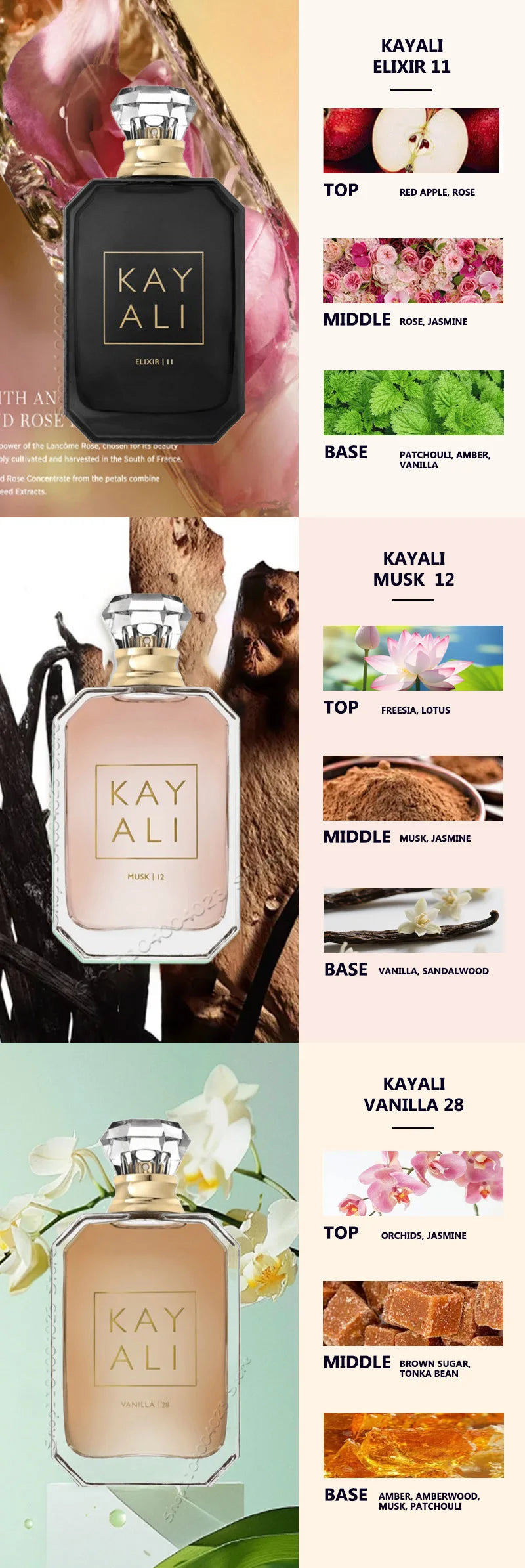 100ML KAYALI 48 Profumo Vaniglia Candy Rock Sugar Eau de Parfum Per Unisex Profumo arabo originale Profumi di marca mediorientale