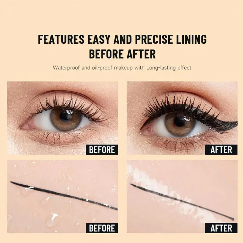 Matite per eyeliner nere impermeabili da 3 pezzi/5 pezzi, trucco per occhi a prova di sbavature, a lunga durata e adatto ai principianti