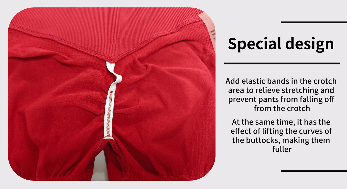 Women's Seamless Gym Solid Color Sports Pants White Edge Waist Tight High Waist Hip Lifting Yoga Pants Running Exercise Pants