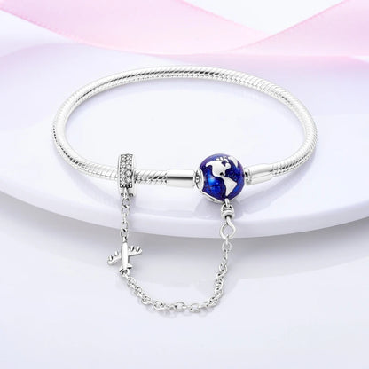 Bracciale originale in argento sterling 925 con ciondoli 17-20CM Bracciale con zirconi a forma di cuore d'amore per le donne Regali di gioielli con ciondoli fai da te